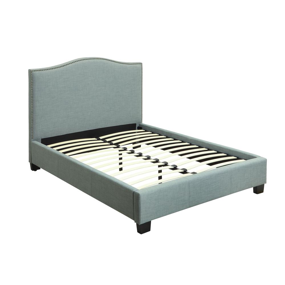 Ariana Upholstered Platform Bed in Bluebird. Picture 5