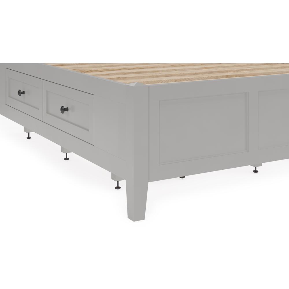 Grace Four Drawer Platform Storage Bed in Elephant Gray. Picture 5