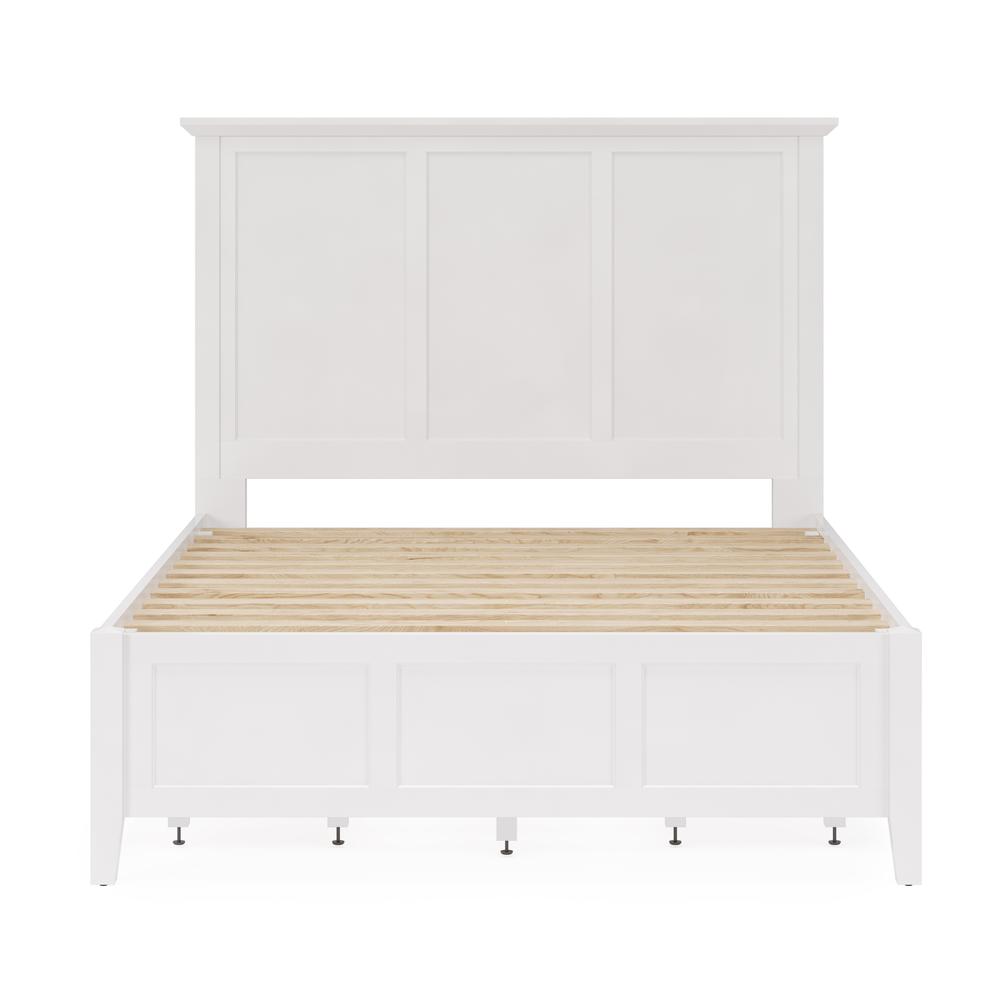 Grace Four Drawer Platform Storage Bed in Snowfall White. Picture 11
