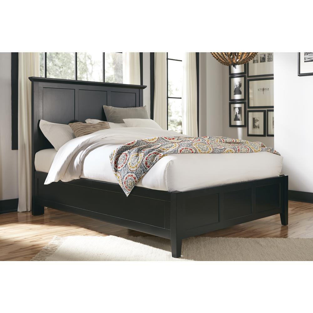 Paragon Wood Panel Bed in Black. Picture 1