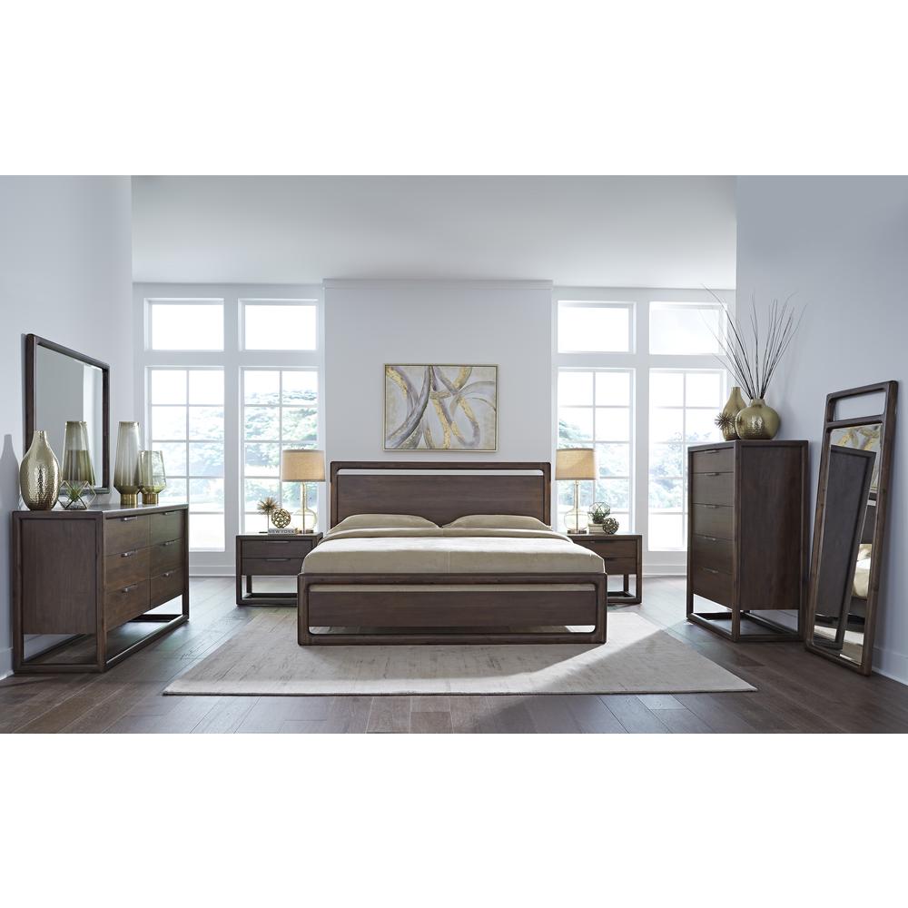 Sol Acacia Wood Platform Bed in Brown Spice. Picture 10