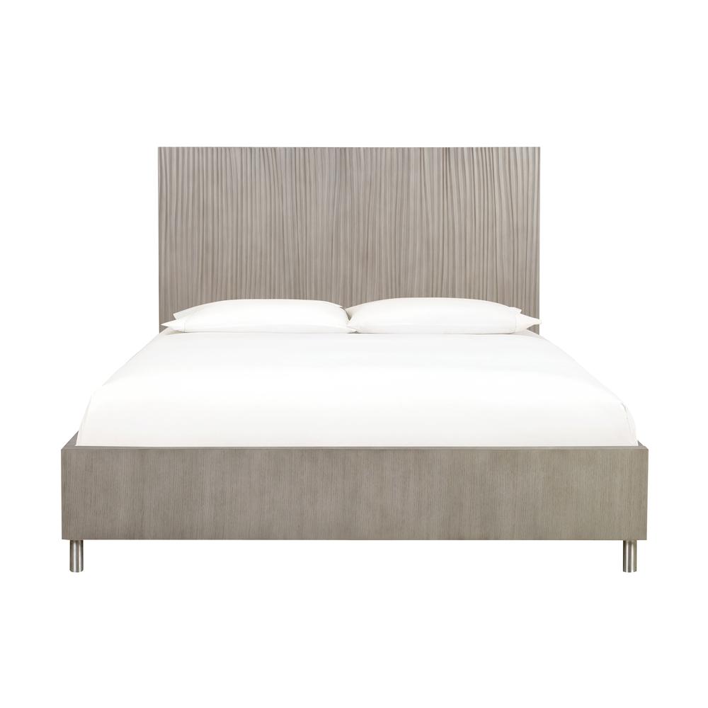 Argento Wave-Patterned Bed in Misty Grey. Picture 6