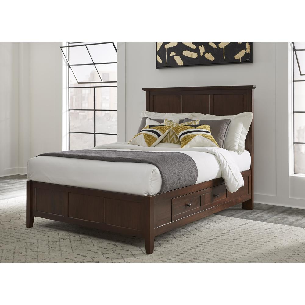 Paragon Four Drawer Wood Storage Bed in Truffle. Picture 1
