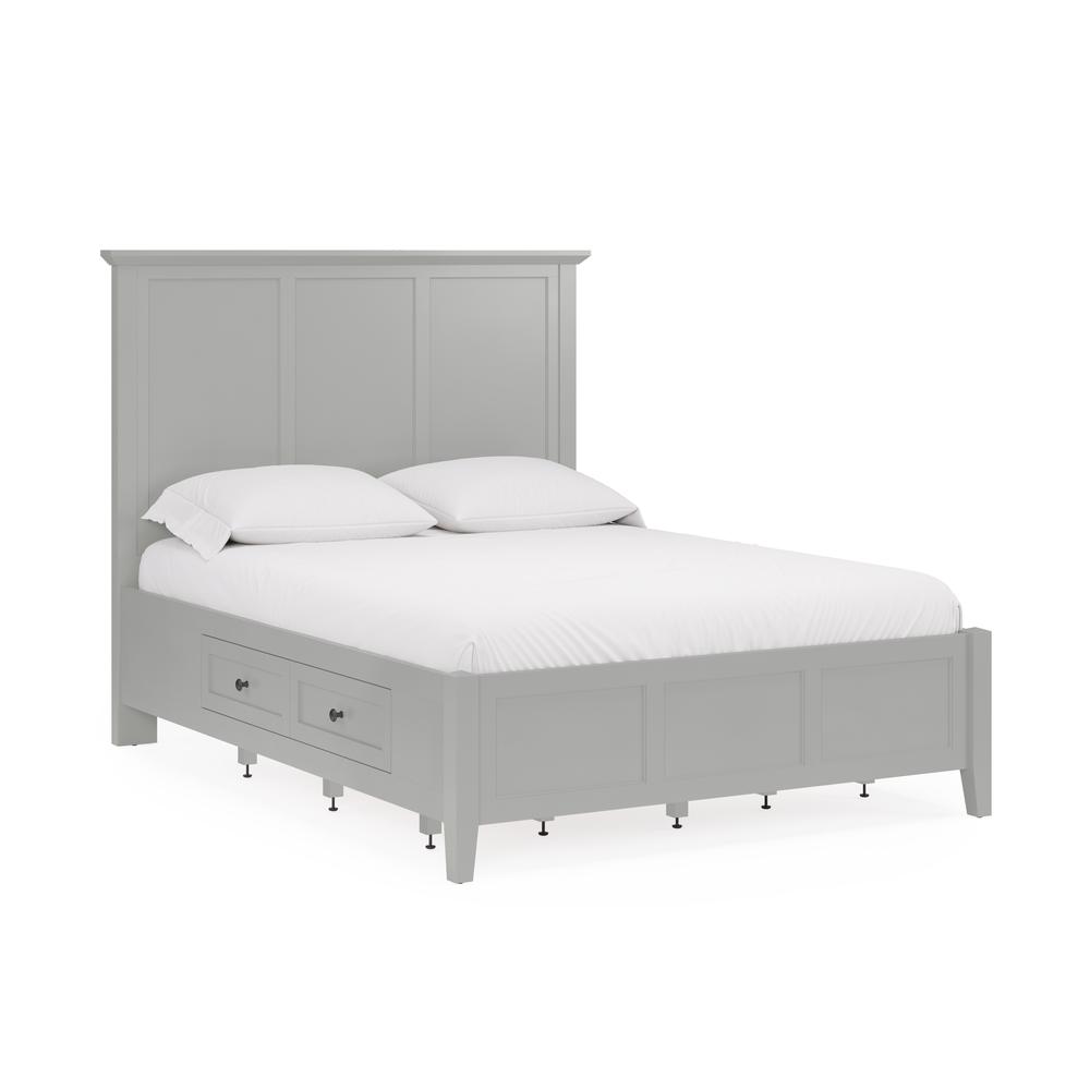 Grace Four Drawer Platform Storage Bed in Elephant Gray. Picture 3