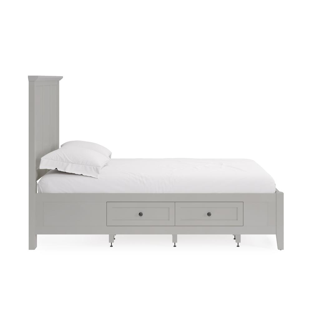 Grace Four Drawer Platform Storage Bed in Elephant Gray. Picture 4