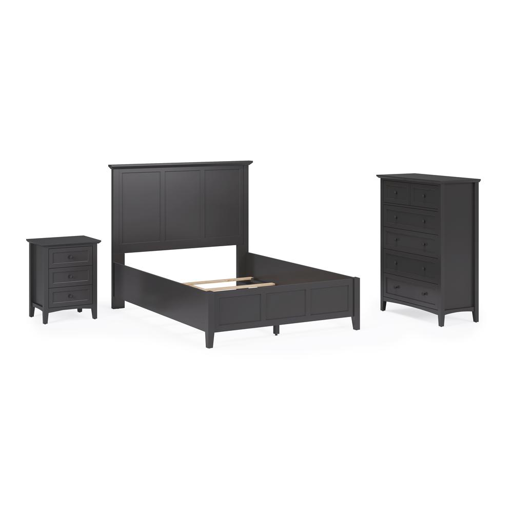 Grace Three Panel Bed in Raven Black. Picture 15
