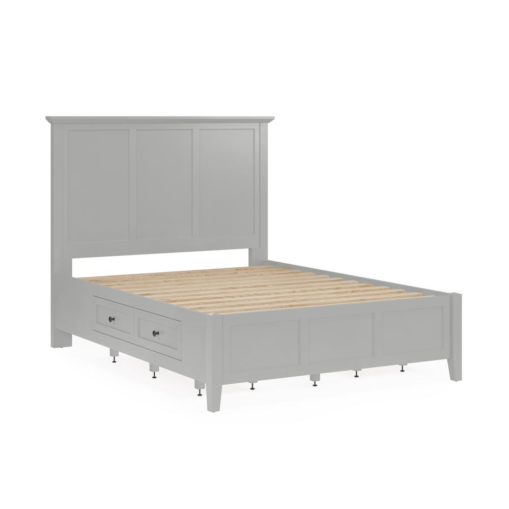 Grace Four Drawer Platform Storage Bed in Elephant Gray. Picture 7