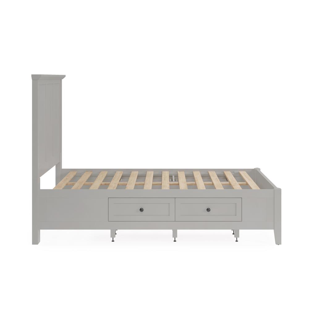 Grace Four Drawer Platform Storage Bed in Elephant Gray. Picture 8