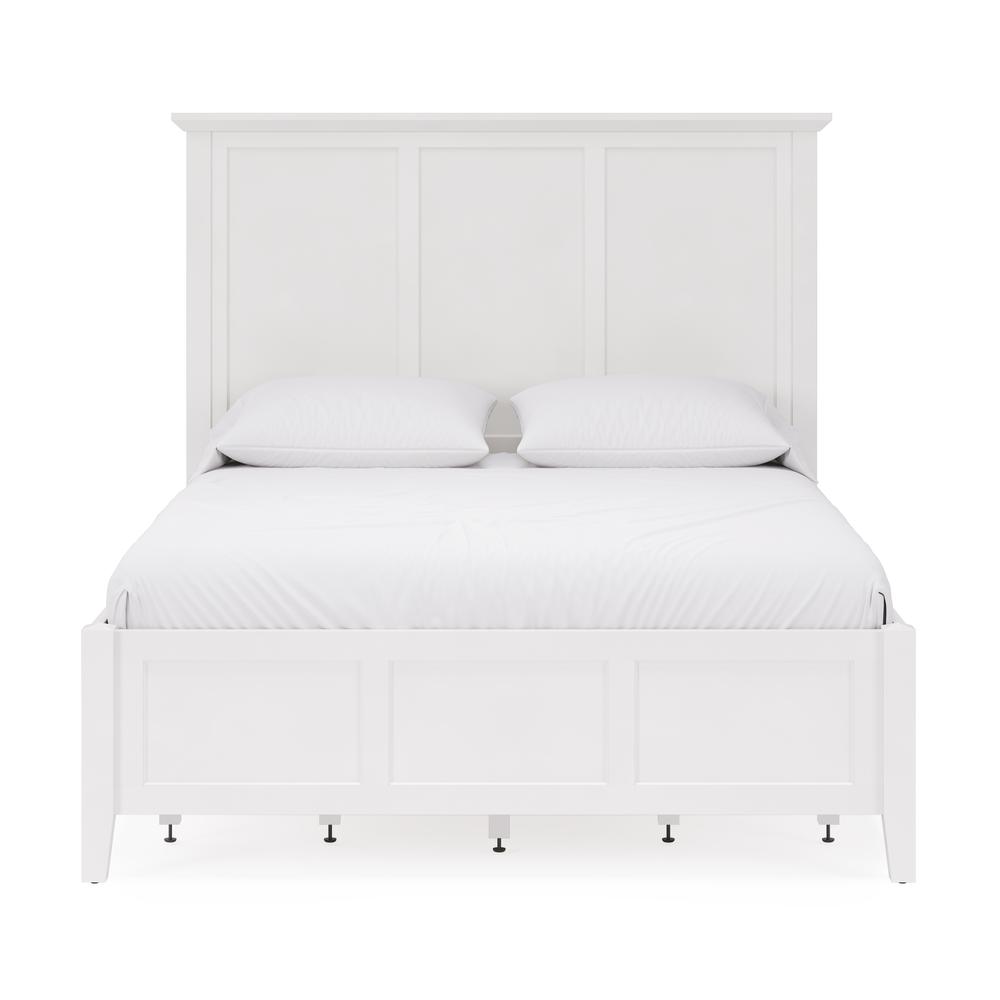 Grace Four Drawer Platform Storage Bed in Snowfall White. Picture 8