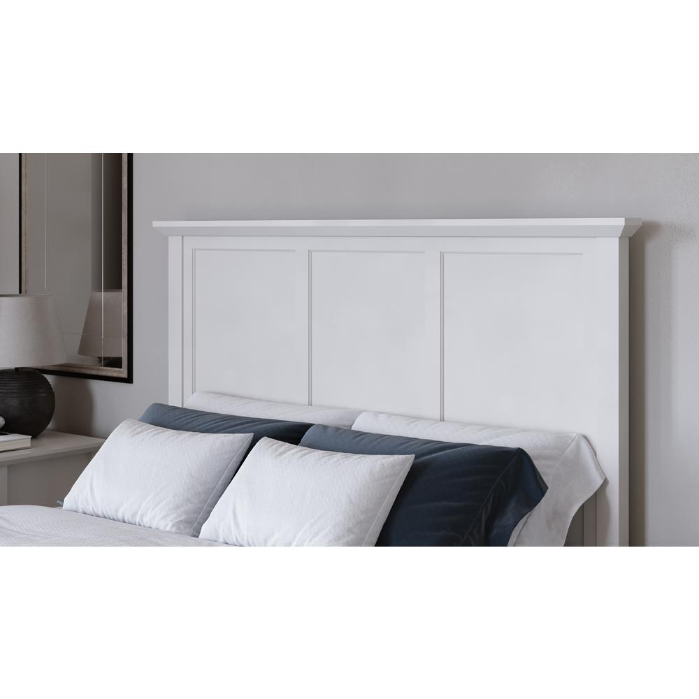 Grace Four Drawer Platform Storage Bed in Snowfall White. Picture 13