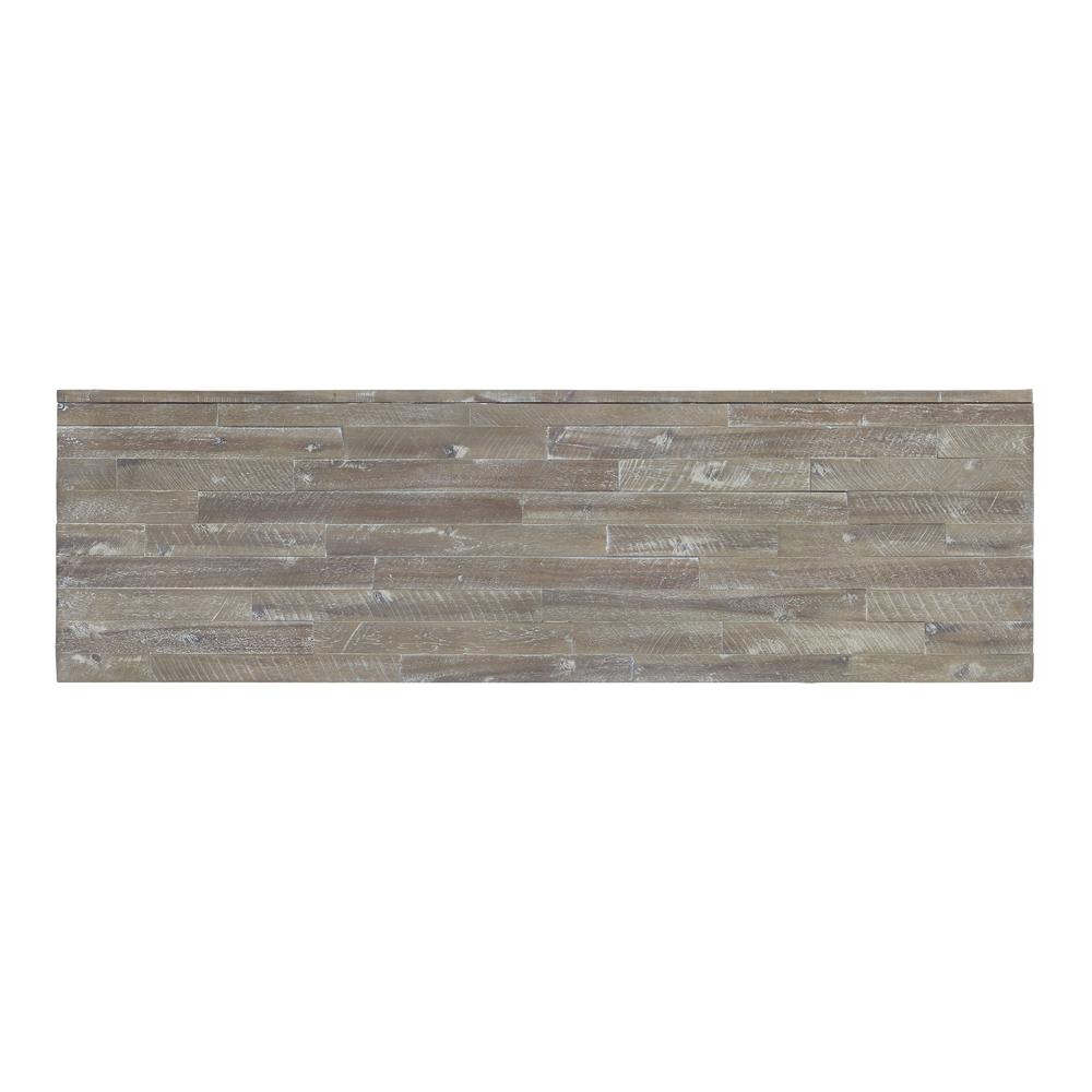 Herringbone Solid Wood Three Door Sideboard in Rustic Latte. Picture 6
