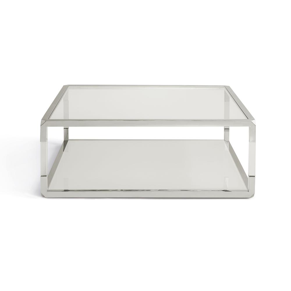 Jasper Square Coffee Table in Acrylic/White Glass/PSS. Picture 5