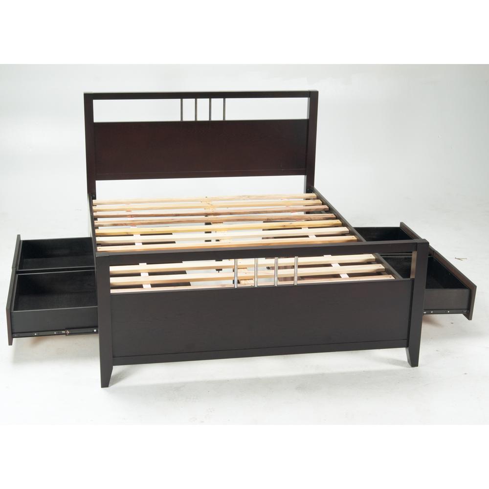 Nevis Platform Storage Bed in Espresso. Picture 10