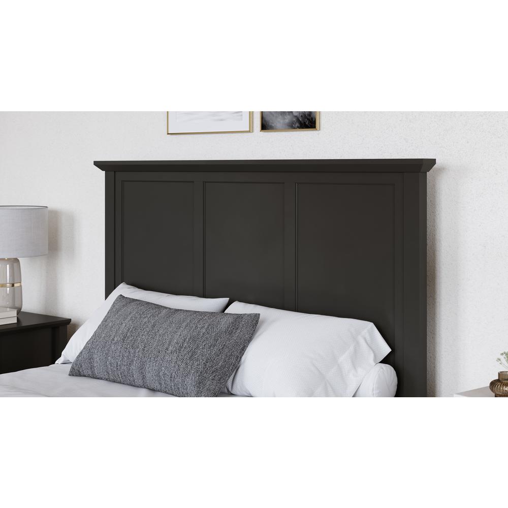 Grace Three Panel Bed in Raven Black. Picture 11
