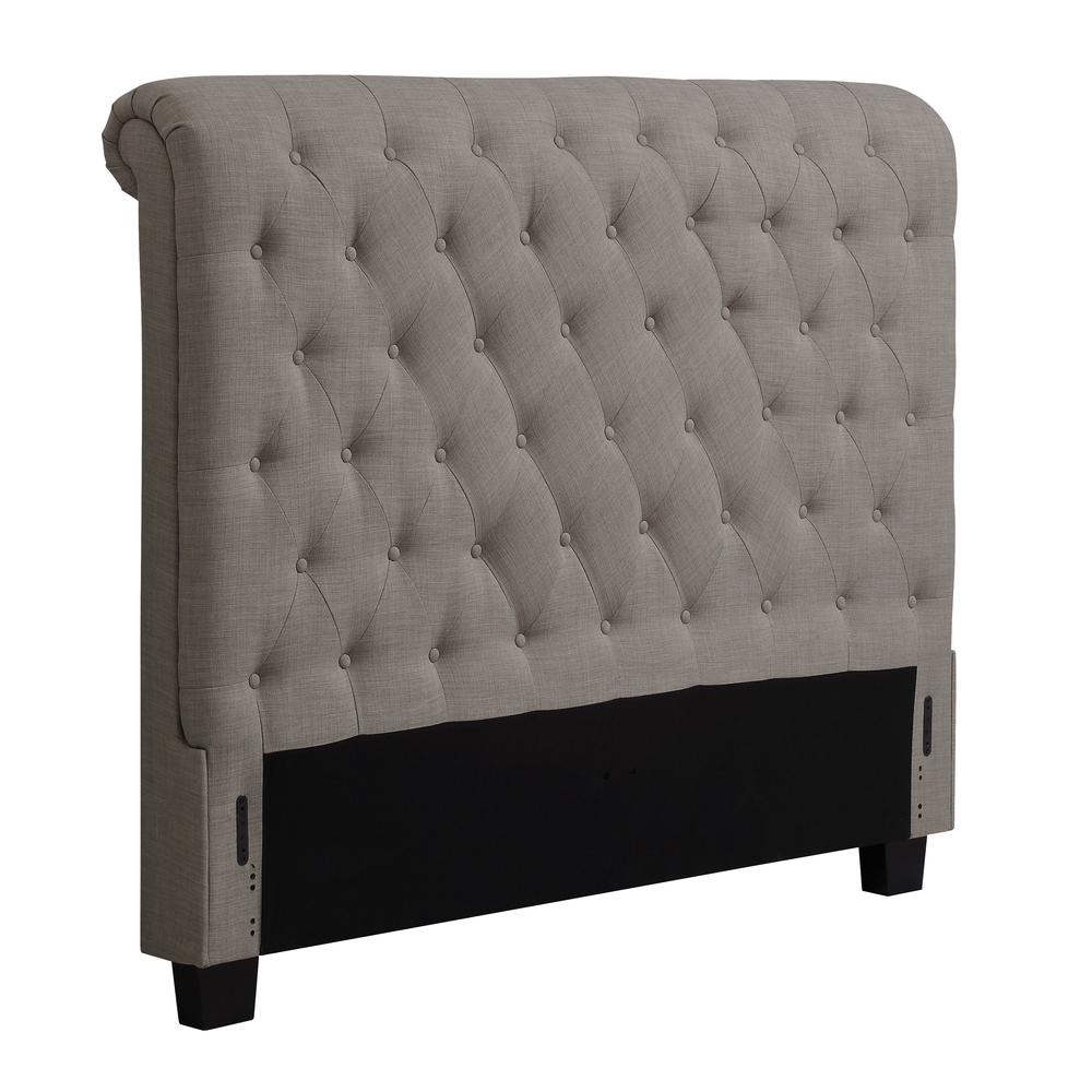 Royal Tufted Upholstered Headboard in Dolphin Linen. Picture 6