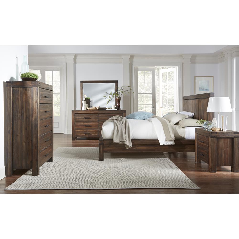 Meadow Six Drawer Solid Wood Dresser in Brick Brown (2024). Picture 5