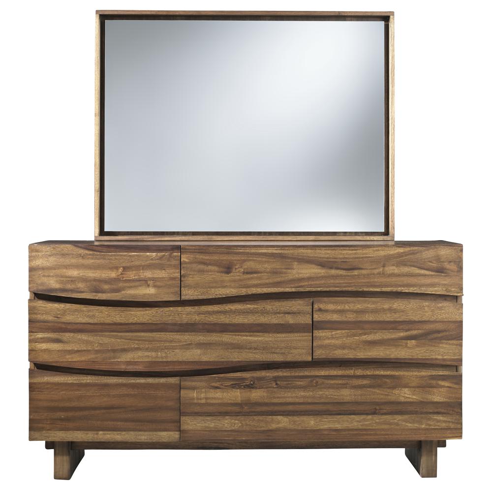 Ocean Six Drawer Solid Wood Dresser in Natural Sengon (2024). Picture 3