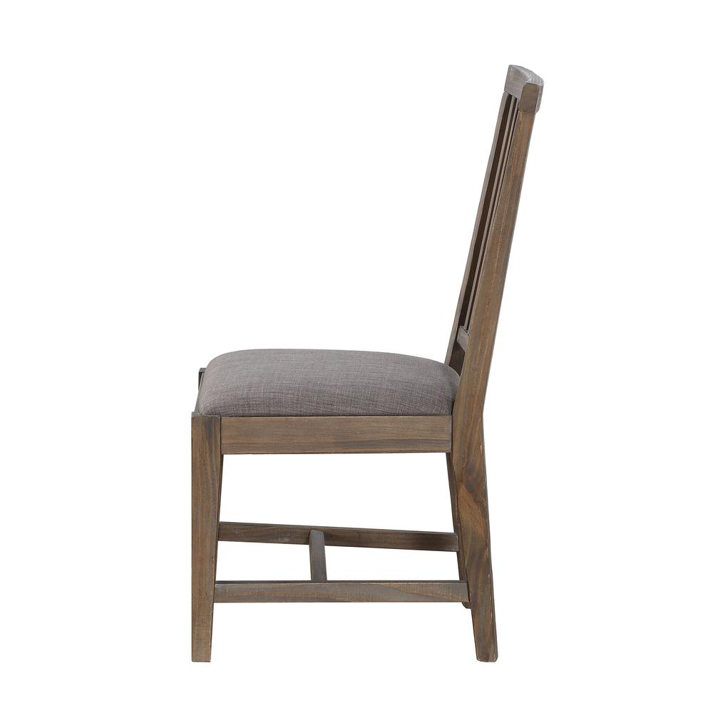 Autumn Solid Wood Upholstered Dining Chair in Flint Oak. Picture 5