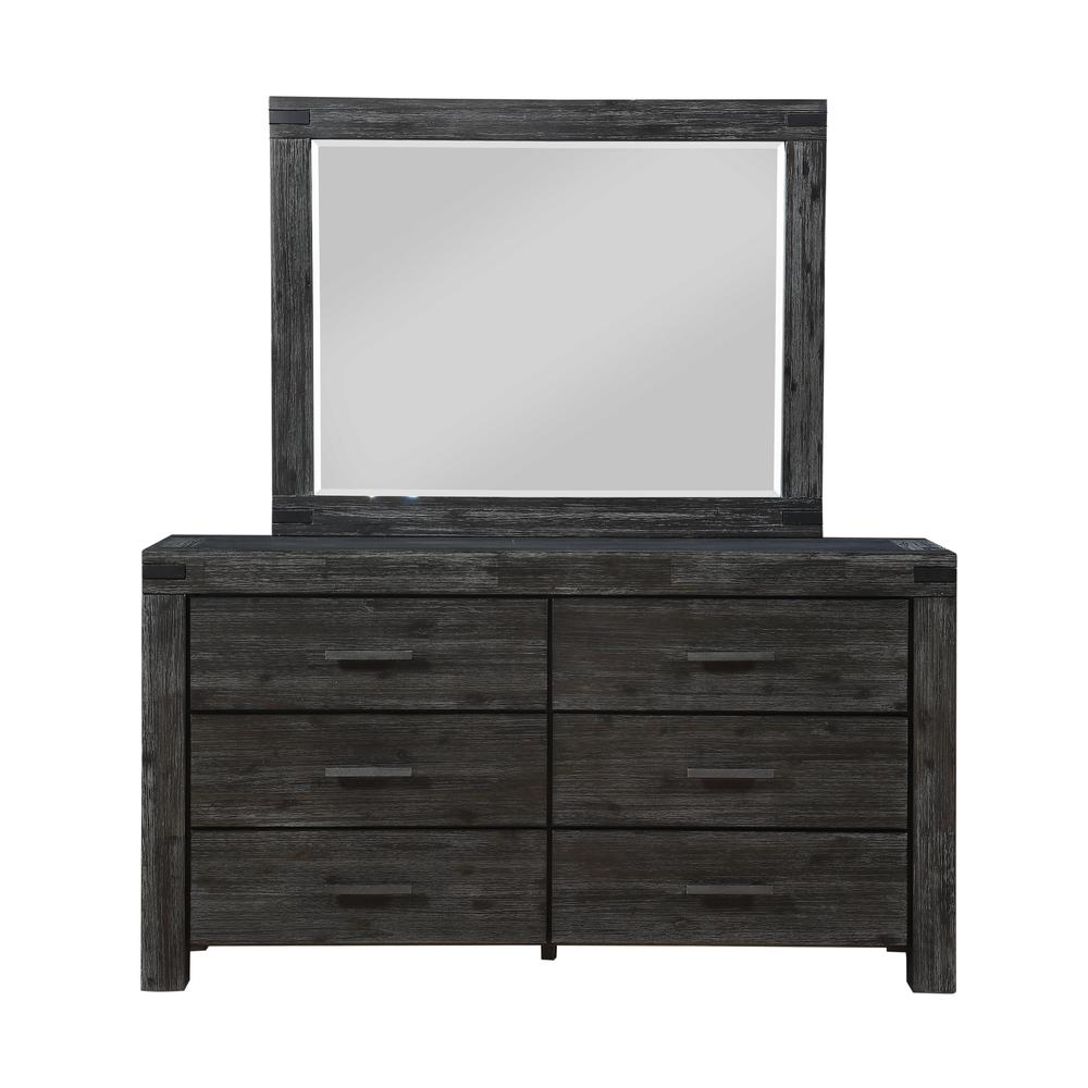 Meadow Six Drawer Solid Wood Dresser in Graphite (2024). Picture 7