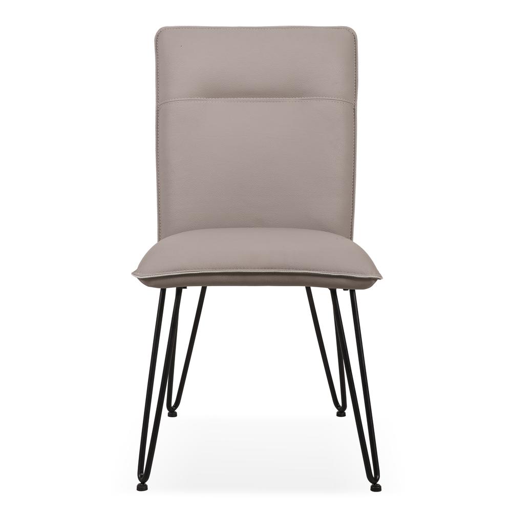 Demi Hairpin Leg Modern Dining Chair in Taupe. Picture 3