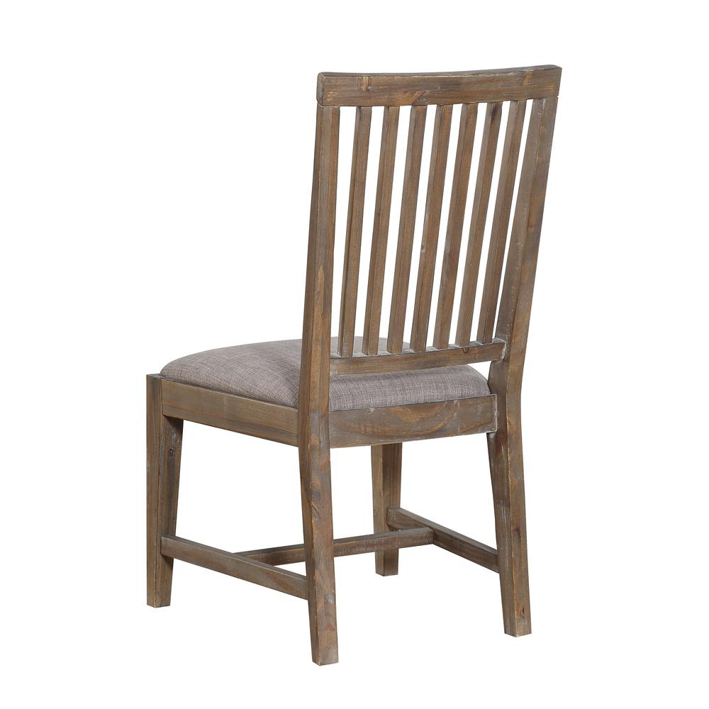 Autumn Solid Wood Upholstered Dining Chair in Flint Oak. Picture 6
