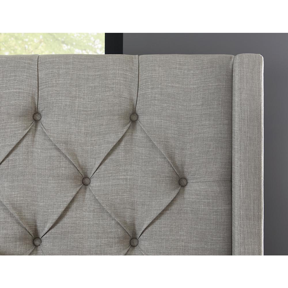 Verona Tufted Upholstered Headboard in Speckled Grey. Picture 2
