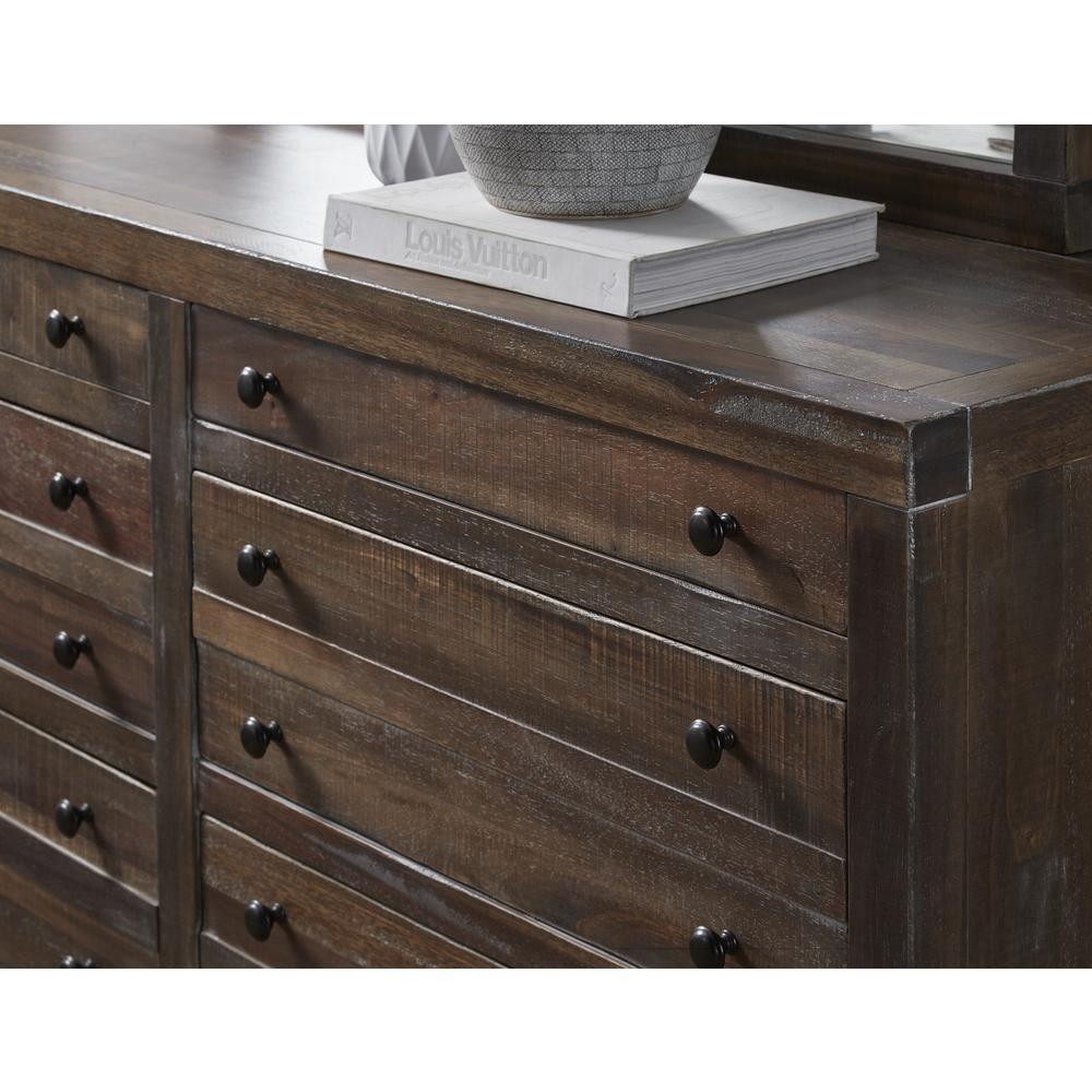 Townsend Eight Drawer Solid Wood Dresser in Java (2024). Picture 4