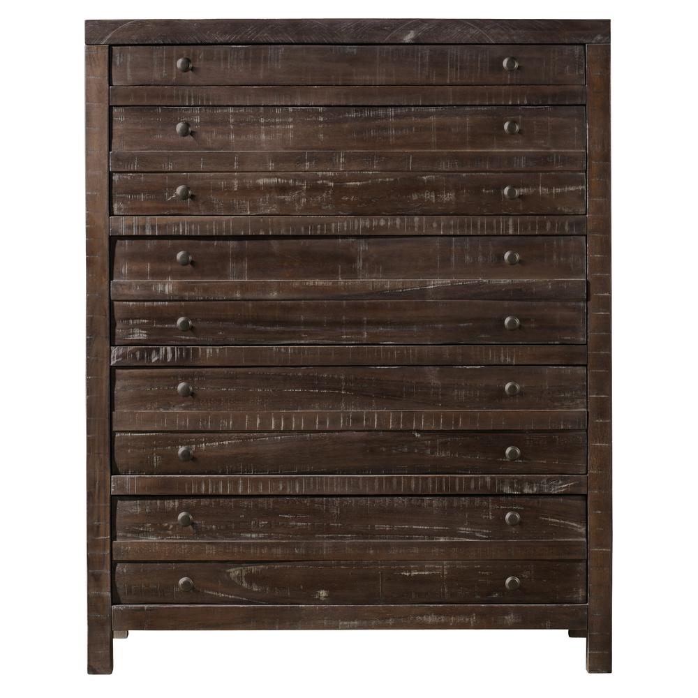 Townsend Five Drawer Solid Wood Chest in Java (2024). Picture 4