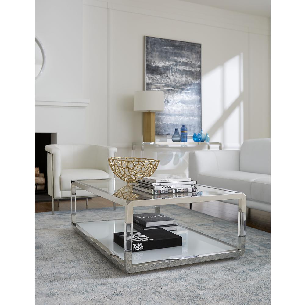 Jasper Coffee Table in Acrylic/White Glass/PSS. Picture 2