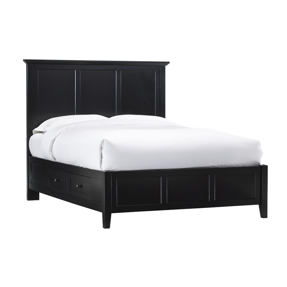 Paragon Four Drawer Wood Storage Bed in Black. Picture 5