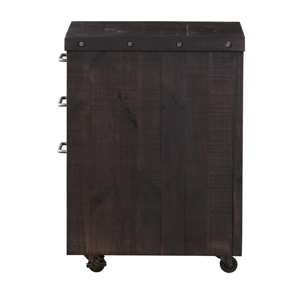 Yosemite Solid Wood Rollling File Cabinet in Cafe. Picture 5
