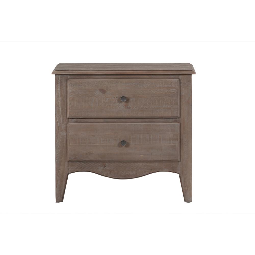 Ella Two-Drawer Nightstand in Camel. Picture 3