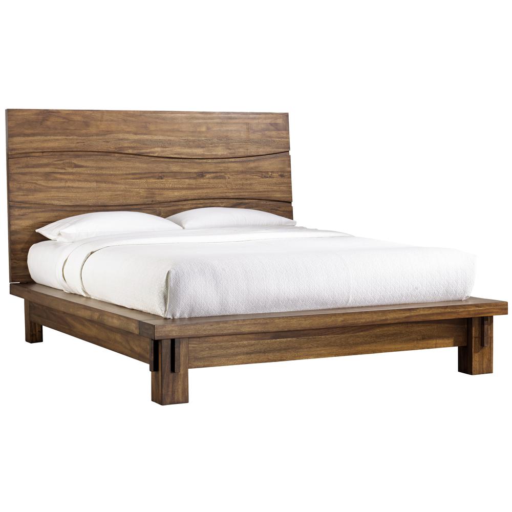 Ocean Solid Wood Platform Bed in Natural Sengon. Picture 7