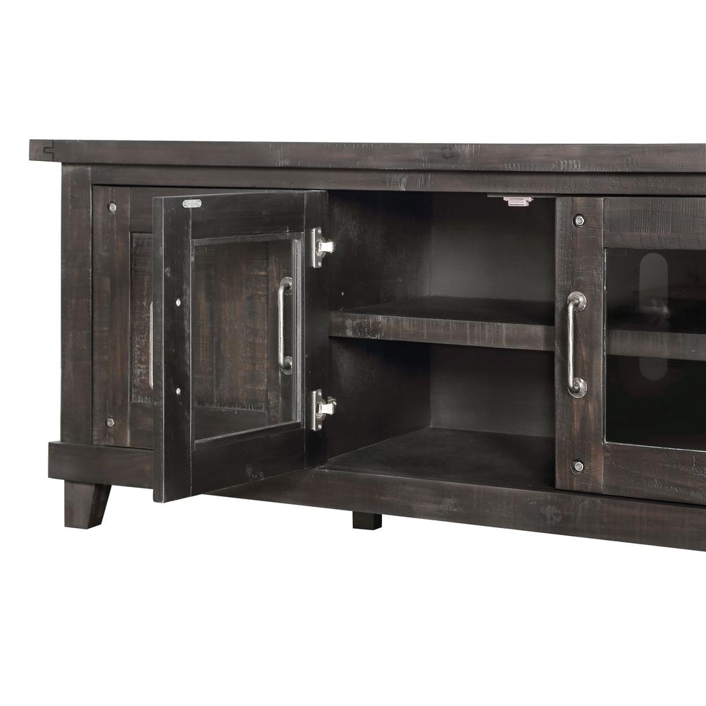 Yosemite Solid Wood Four Door Media Console in Cafe. Picture 5