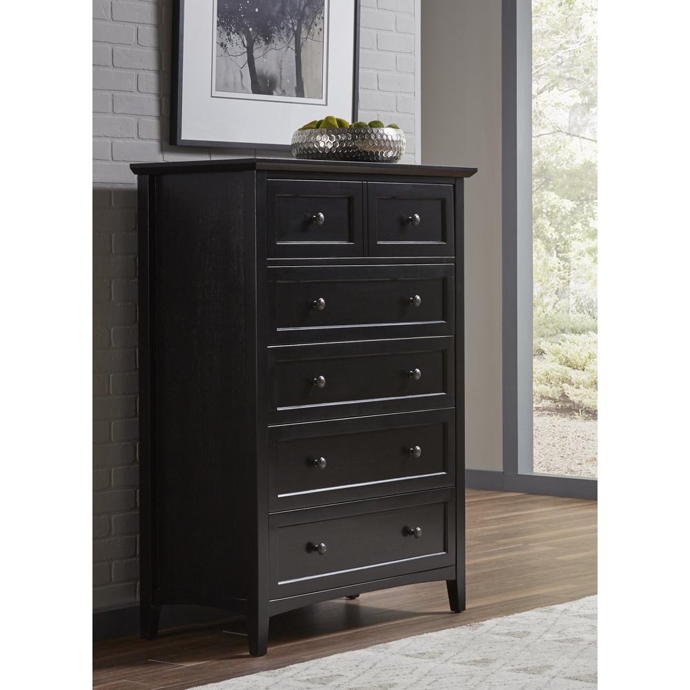Paragon Five Drawer Chest in Black (2024). Picture 1