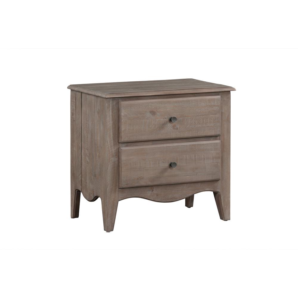 Ella Two-Drawer Nightstand in Camel. Picture 2