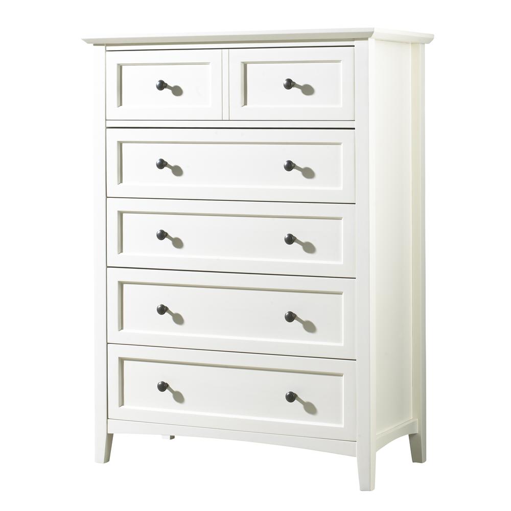 Paragon Five Drawer Chest in White (2024). Picture 4