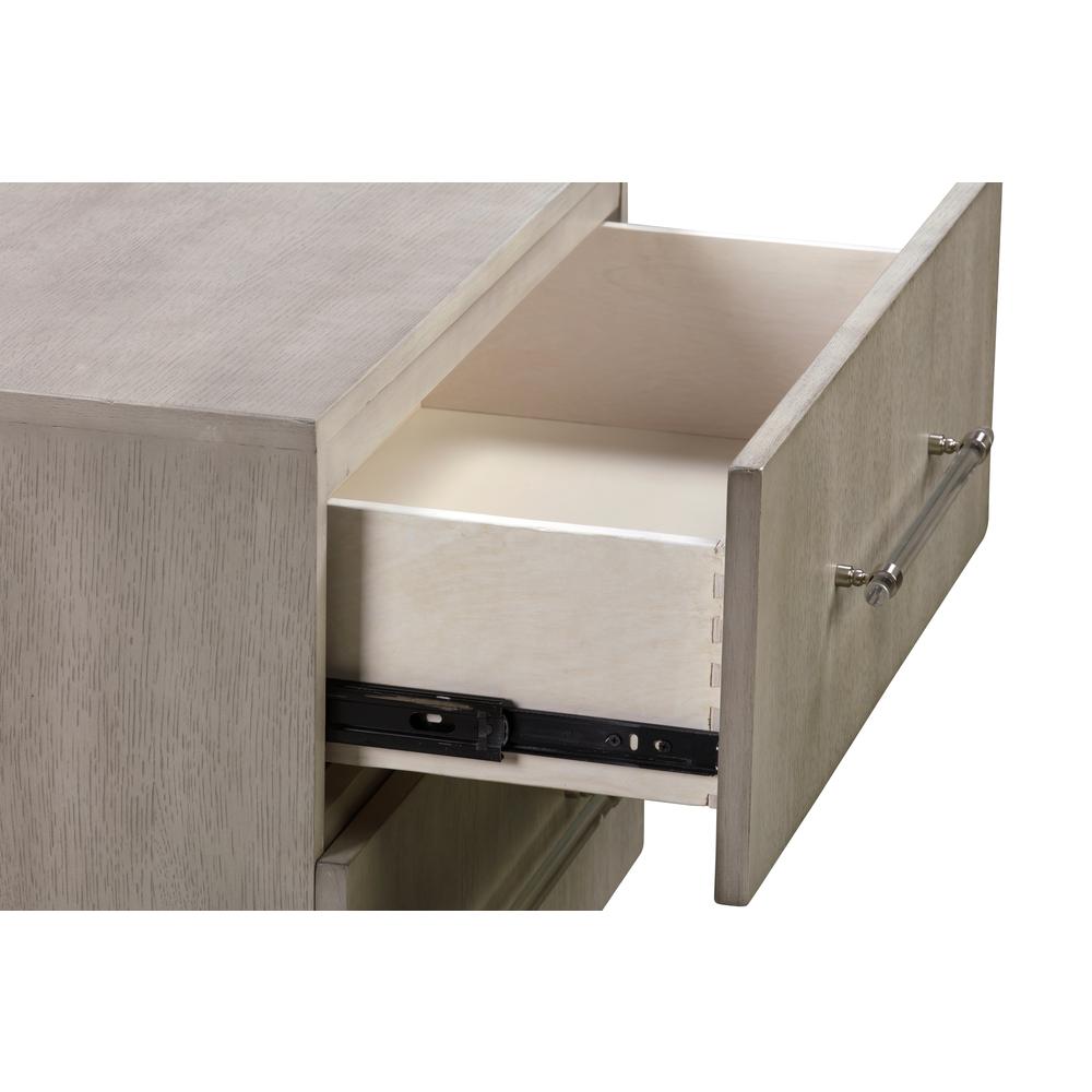 Argento Nightstand in Misty Grey. Picture 7