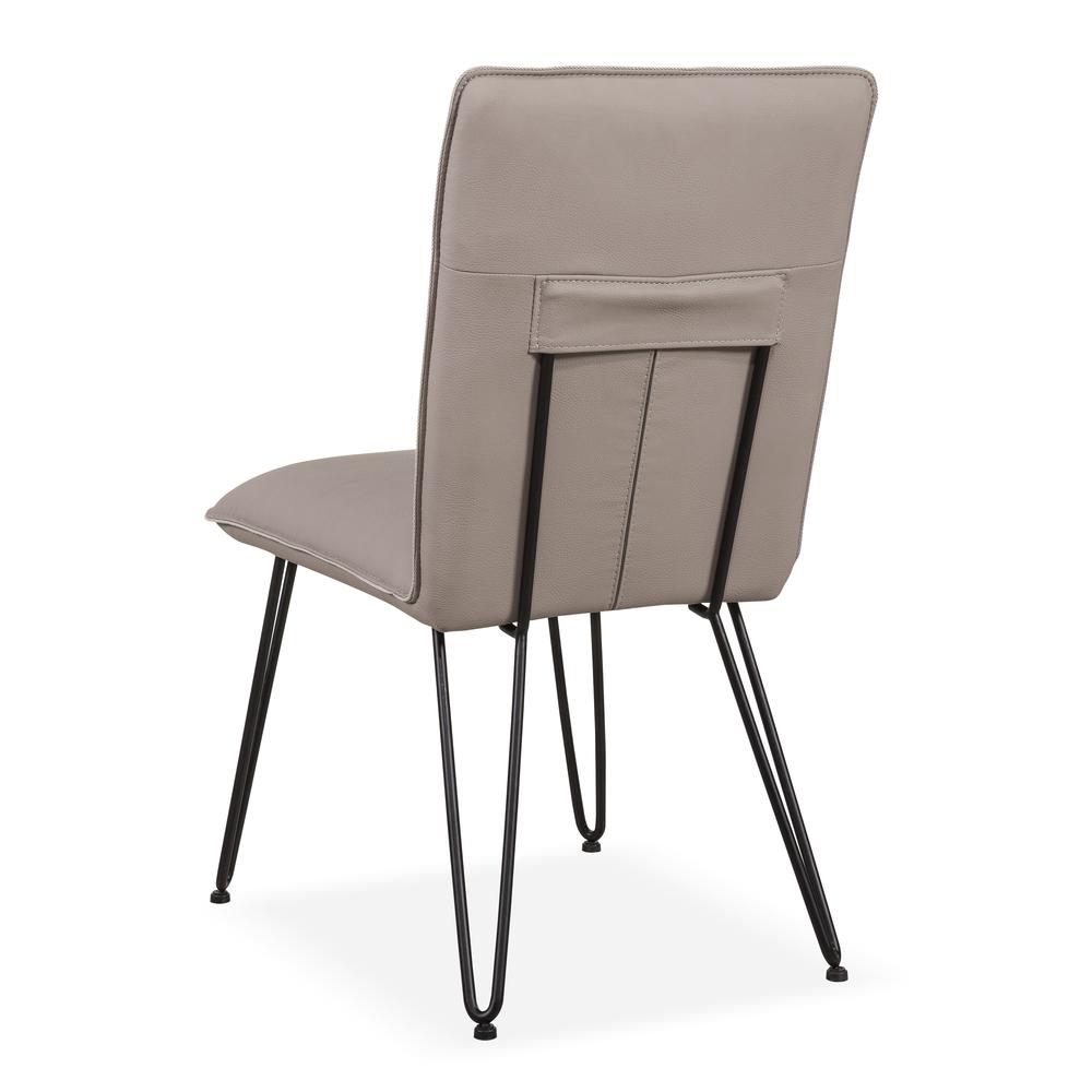 Demi Hairpin Leg Modern Dining Chair in Taupe. Picture 5