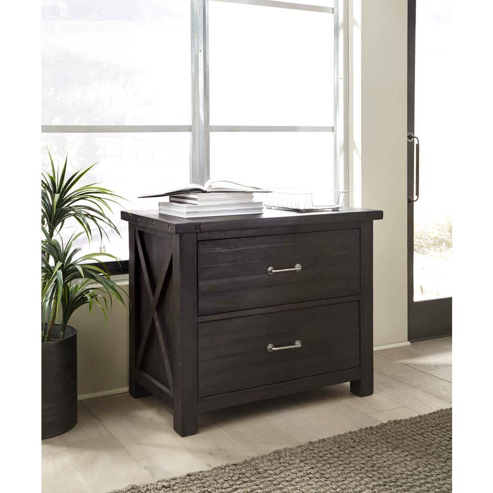 Yosemite Solid Wood Lateral File Cabinet in Cafe. Picture 1