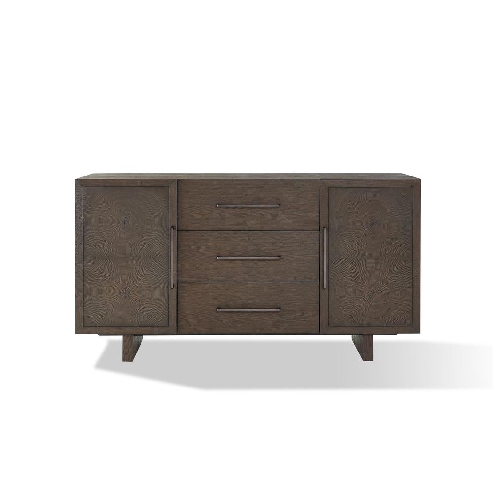 Oakland Three-Drawer Sideboard in Brunette. Picture 7