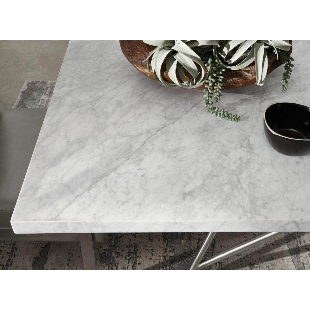 Coral Marble Rectangular Dining Table. Picture 4