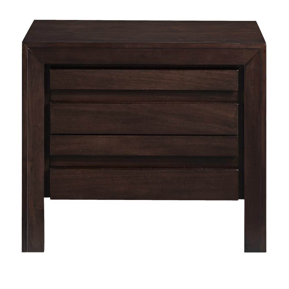 Element Charging Station Nightstand in Chocolate Brown. Picture 6