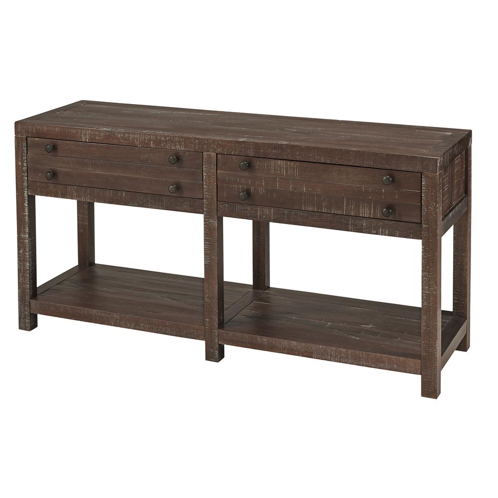 Townsend Solid Wood Console Table in Java. Picture 4
