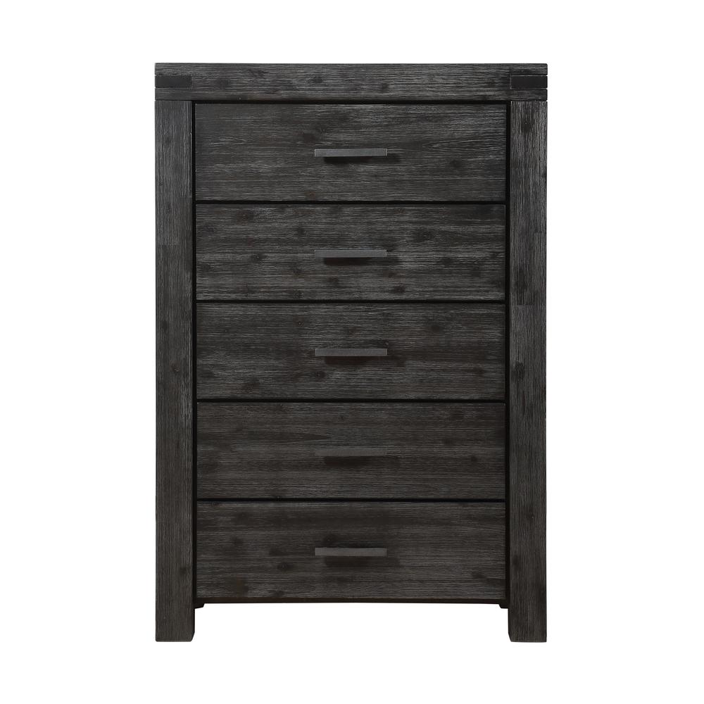 Meadow Five Drawer Solid Wood Chest in Graphite (2024). Picture 4