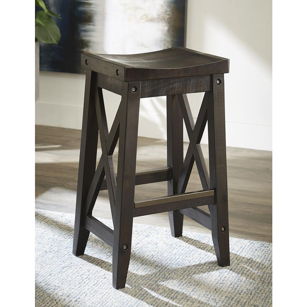 Yosemite Solid Wood Bar Stool in Cafe. Picture 1