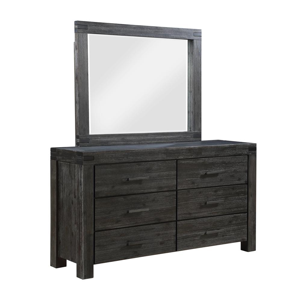 Meadow Six Drawer Solid Wood Dresser in Graphite (2024). Picture 6