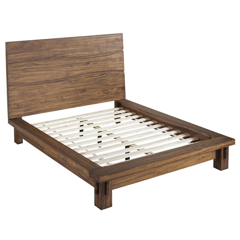 Ocean Solid Wood Platform Bed in Natural Sengon. Picture 9