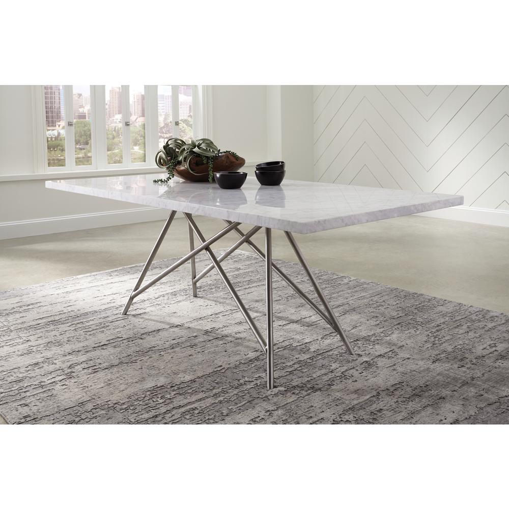 Coral Marble Rectangular Dining Table. Picture 1