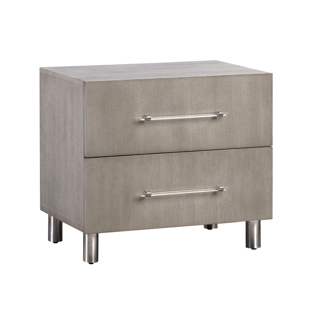 Argento Nightstand in Misty Grey. Picture 5